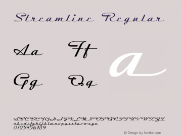 Streamline Regular Version 001.000 Font Sample