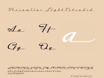 Streamline LightExtended Macromedia Fontographer 4.1 1/11/98 Font Sample
