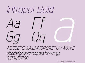 Intropol Bold 1.000;com.myfonts.northernblock.intropol.light-italic.wfkit2.3x7X Font Sample