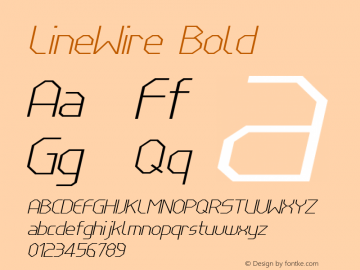 LineWire Bold Version 001.000;com.myfonts.northernblock.line-wire.thin-italic.wfkit2.3i1n图片样张