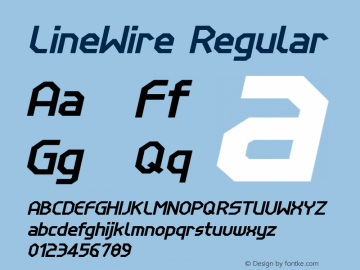 LineWire Regular Version 001.000;com.myfonts.northernblock.line-wire.bold-italic.wfkit2.3i1g图片样张