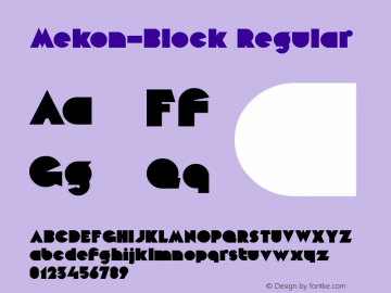 Mekon-Block Regular 1.000;com.myfonts.northernblock.mekon.block.wfkit2.3qZX Font Sample