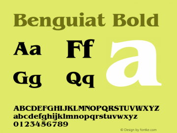 Benguiat Bold Macromedia Fontographer 4.1 1/11/98 Font Sample