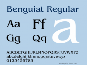 Benguiat Regular 001.000 Font Sample