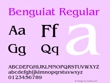 Benguiat Regular 001.000 Font Sample