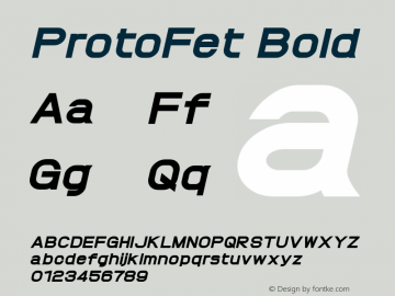 ProtoFet Bold 1.000;com.myfonts.northernblock.proto-fet.heavy-italic.wfkit2.3o1g Font Sample