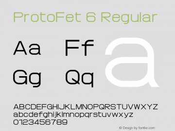 ProtoFet 6 Regular 1.000;com.myfonts.northernblock.proto-fet.medium.wfkit2.3o1a Font Sample