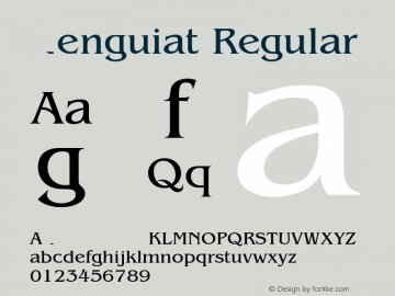 Benguiat Regular 1.0 Font Sample