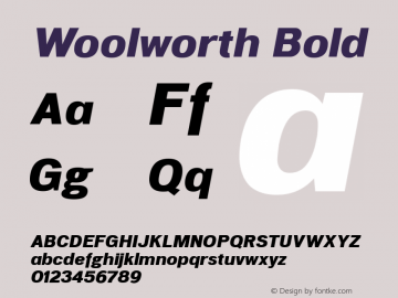 Woolworth Bold Version 1.000;PS 002.000;hotconv 1.0.70;makeotf.lib2.5.58329;com.myfonts.northernblock.woolworth.extrabold-italic.wfkit2.4eXq图片样张