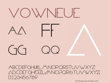 VowNeue ☞ Version 1.000;com.myfonts.easy.thinkdust.vow-neue.regular.wfkit2.version.3Nqu Font Sample