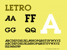 Letro ☞ Version 1.000;com.myfonts.easy.thinkdust.letro.regular.wfkit2.version.3ThX Font Sample