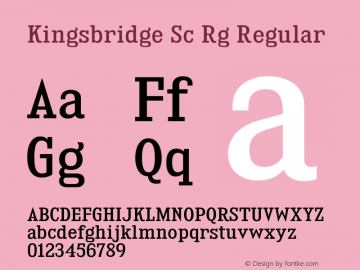 Kingsbridge Sc Rg Regular Version 1.000图片样张