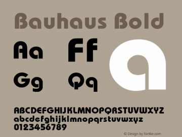 Bauhaus Bold Altsys Fontographer 3.5  11/23/92图片样张