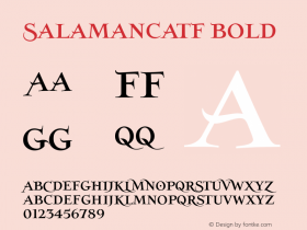 SalamancaTF Bold Version 2.004 Font Sample