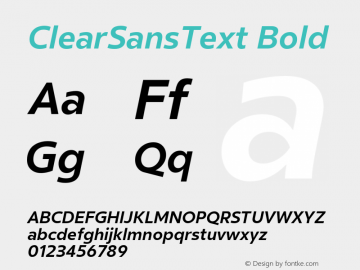 ClearSansText Bold Version 001.000;com.myfonts.positype.clear-sans.text-bold-italic.wfkit2.44K5 Font Sample