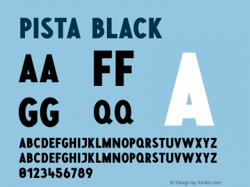 Pista Black Version 1.000 Font Sample