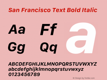 San Francisco Text Bold Italic 10.0d64e2--BETA图片样张