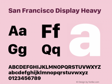 San Francisco Display Heavy 10.0d46e1 Font Sample