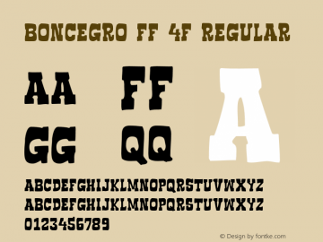 Boncegro FF 4F Regular 1.0 Font Sample