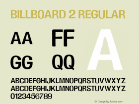 Billboard 2 Regular Version 1.000;com.myfonts.easy.fenotype.billboard.light.wfkit2.version.3peN Font Sample