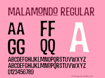 Malamondo Regular Version 1.000;com.myfonts.easy.fenotype.malamondo.light.wfkit2.version.3uGC图片样张