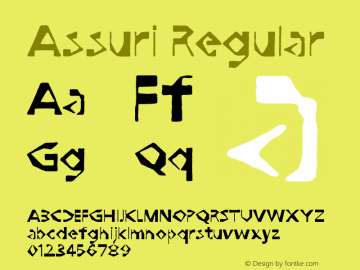 Assuri Regular 1.0 Font Sample