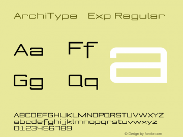 ArchiType   Exp Regular Version 1.001;com.myfonts.archiness.architype.expanded-regular-92673.wfkit2.3uLj图片样张