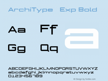 ArchiType   Exp Bold Version 1.001;com.myfonts.archiness.architype.expanded-bold-92673.wfkit2.3uLi图片样张