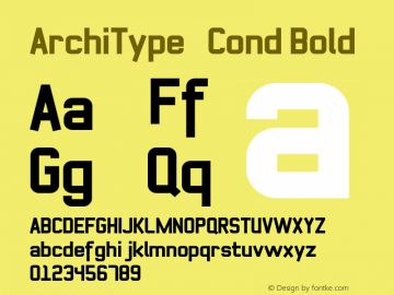 ArchiType   Cond Bold Version 1.001;com.myfonts.archiness.architype.condensed-bold-92673.wfkit2.3uLg图片样张