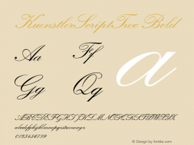 KuenstlerScriptTwo Bold Macromedia Fontographer 4.1 1/11/98 Font Sample