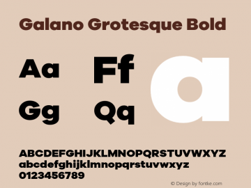 Galano Grotesque Bold Version 1.000;PS 001.000;hotconv 1.0.70;makeotf.lib2.5.58329;com.myfonts.easy.rene-bieder.galano-grotesque.heavy.wfkit2.version.4kJL Font Sample