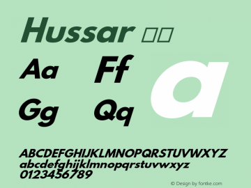 Hussar 粗体 Version 1.72 Font Sample