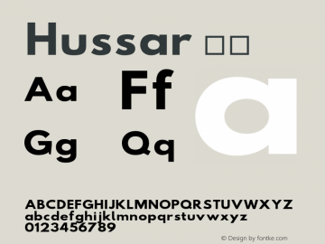 Hussar 粗体 Version 2.00 Font Sample