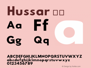 Hussar 粗体 Version 2.21 Font Sample