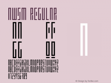 AWSM Regular Version 1.0 Font Sample