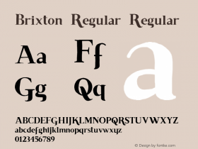 Brixton Regular Regular 001.001 Font Sample