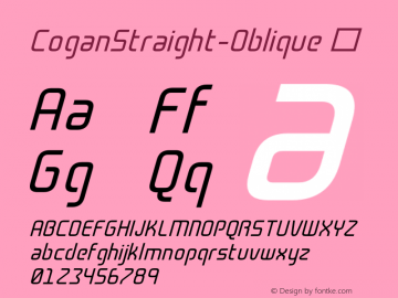 CoganStraight-Oblique ☞ Version 1.000;com.myfonts.easy.leandro-ribeiro-machado.cogan-straight.oblique.wfkit2.version.4kaR Font Sample