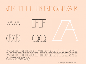 CK Fill In Regular 11/1/1998 Font Sample