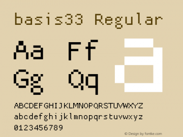 basis33 Regular 0.3 Font Sample