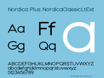 Nordica Plus NordicaClassicLtExt Version 1.01图片样张