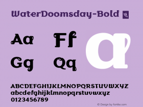 WaterDoomsday-Bold ☞ Version 1.00 January 13, 2012, initial release;com.myfonts.layarbahtera.water-doomsday.bold.wfkit2.3Fup Font Sample