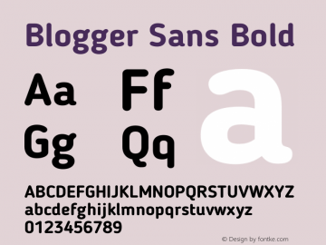 Blogger Sans Bold 1.21; CC 4.0 BY-ND图片样张