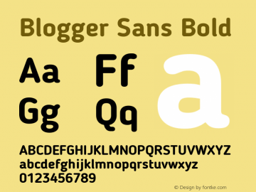 Blogger Sans Bold 1.21; CC 4.0 BY-ND图片样张