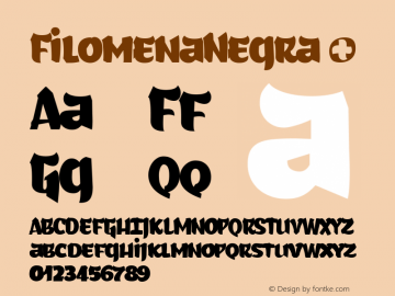 FilomenaNegra ☞ Version 1.002 2008;com.myfonts.andinistas.filomena.negra.wfkit2.3aTN图片样张