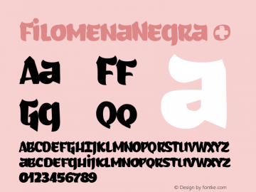 FilomenaNegra ☞ Version 1.002 2008;com.myfonts.andinistas.filomena.negra.wfkit2.3aTN图片样张