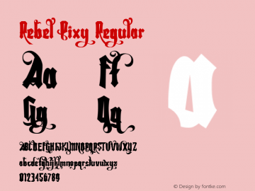 Rebel Pixy Regular v1 11/17/2014 - by Dirt2.com / Andrew Hart Font Sample