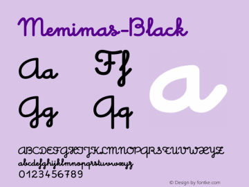 Memimas-Black ☞ Version 3.3 2005 release;com.myfonts.typeotones.memimas.black.wfkit2.3r7Y图片样张