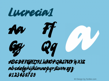 Lucrecia1 ☞ Version 1.000 2008 initial release;com.myfonts.easy.andinistas.lucrecia.1.wfkit2.version.33Zk图片样张