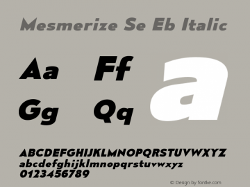 Mesmerize Se Eb Italic Version 1.000图片样张