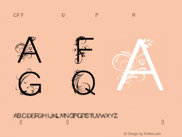 CF Flowers of Destiny Personal Regular Version 1.00 2014 Font Sample